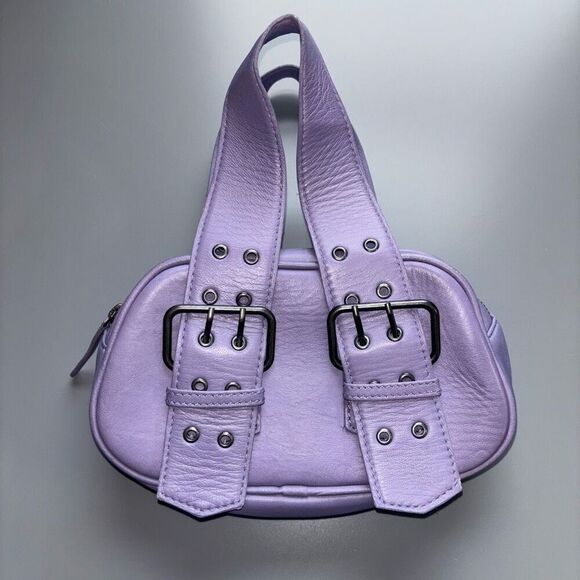 Free people say yes leather purse tote lavender purple new - Picture 2 of 16